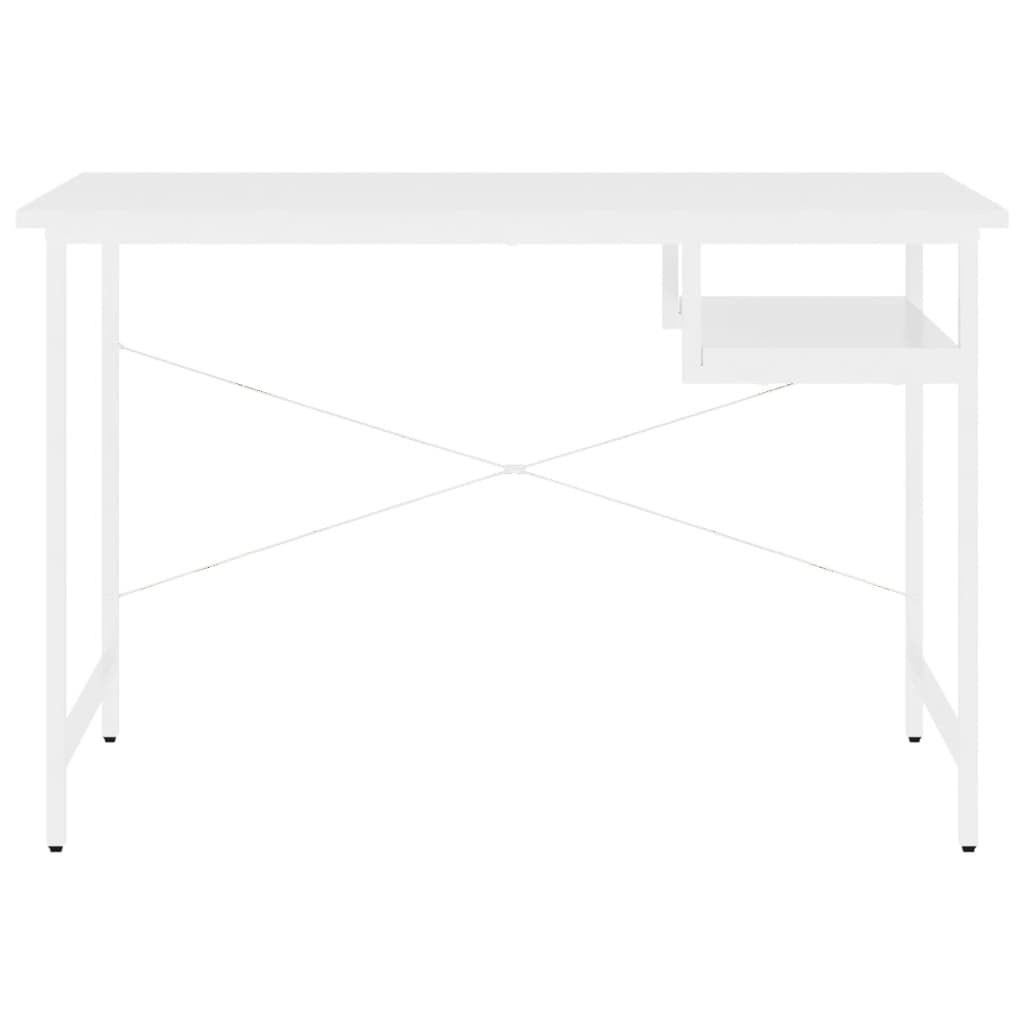 Γραφείο Υπολογιστή Λευκό 105 x 55 x 72 εκ. από MDF και Μέταλλο