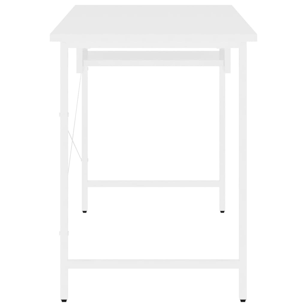 Γραφείο Υπολογιστή Λευκό 105 x 55 x 72 εκ. από MDF και Μέταλλο
