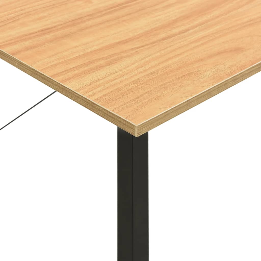 Γραφείο Υπολογιστή Μαύρο/Ανοιχτ. Δρυς 105x55x72εκ MDF & Μέταλλο