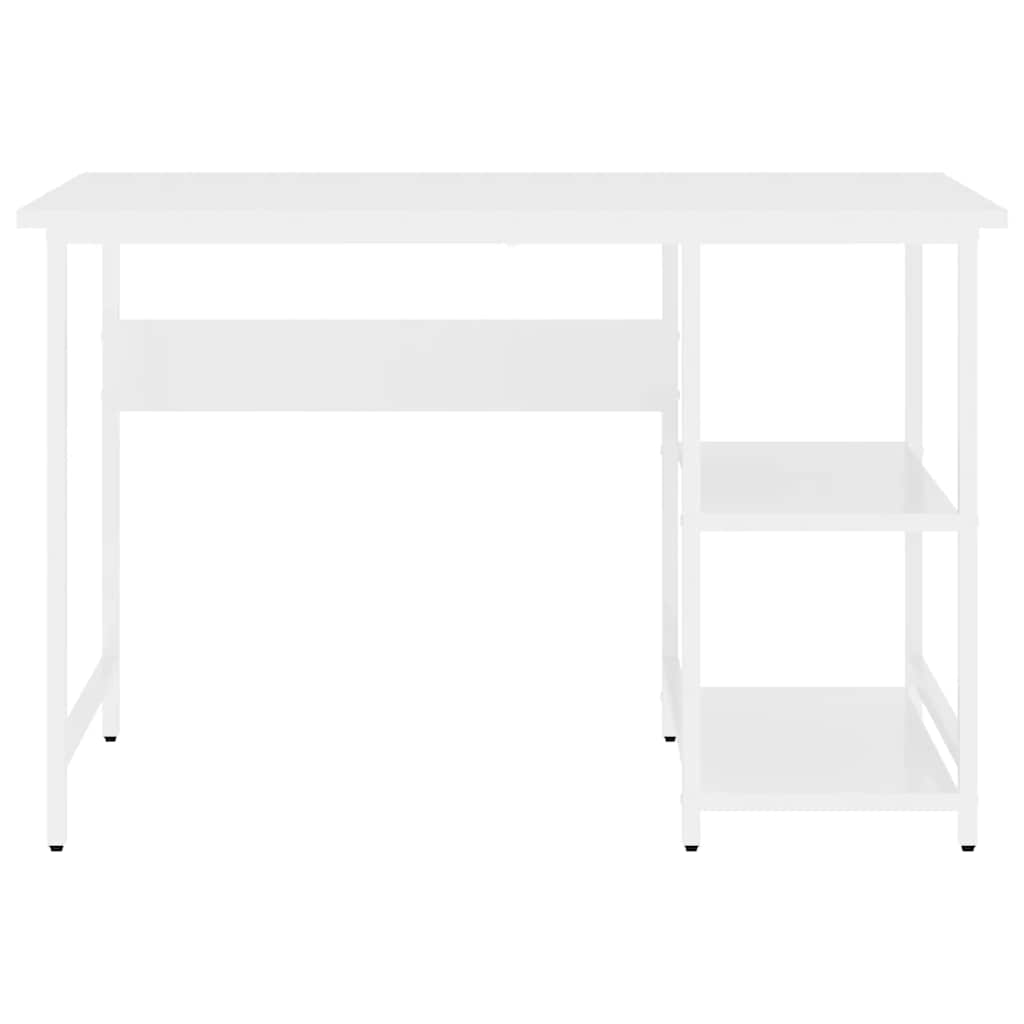 Γραφείο Υπολογιστή Λευκό 105 x 50 x 72 εκ. από MDF και Μέταλλο - PAKOBAZAAR