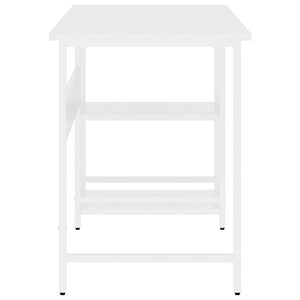 Γραφείο Υπολογιστή Λευκό 105 x 50 x 72 εκ. από MDF και Μέταλλο - PAKOBAZAAR