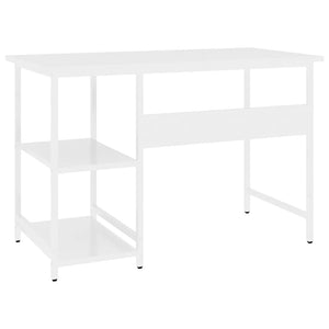 Γραφείο Υπολογιστή Λευκό 105 x 50 x 72 εκ. από MDF και Μέταλλο - PAKOBAZAAR