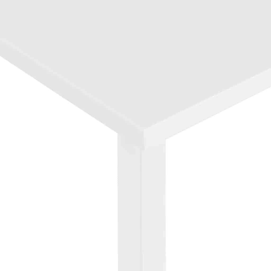 Γραφείο Υπολογιστή Λευκό 105 x 50 x 72 εκ. από MDF και Μέταλλο - PAKOBAZAAR