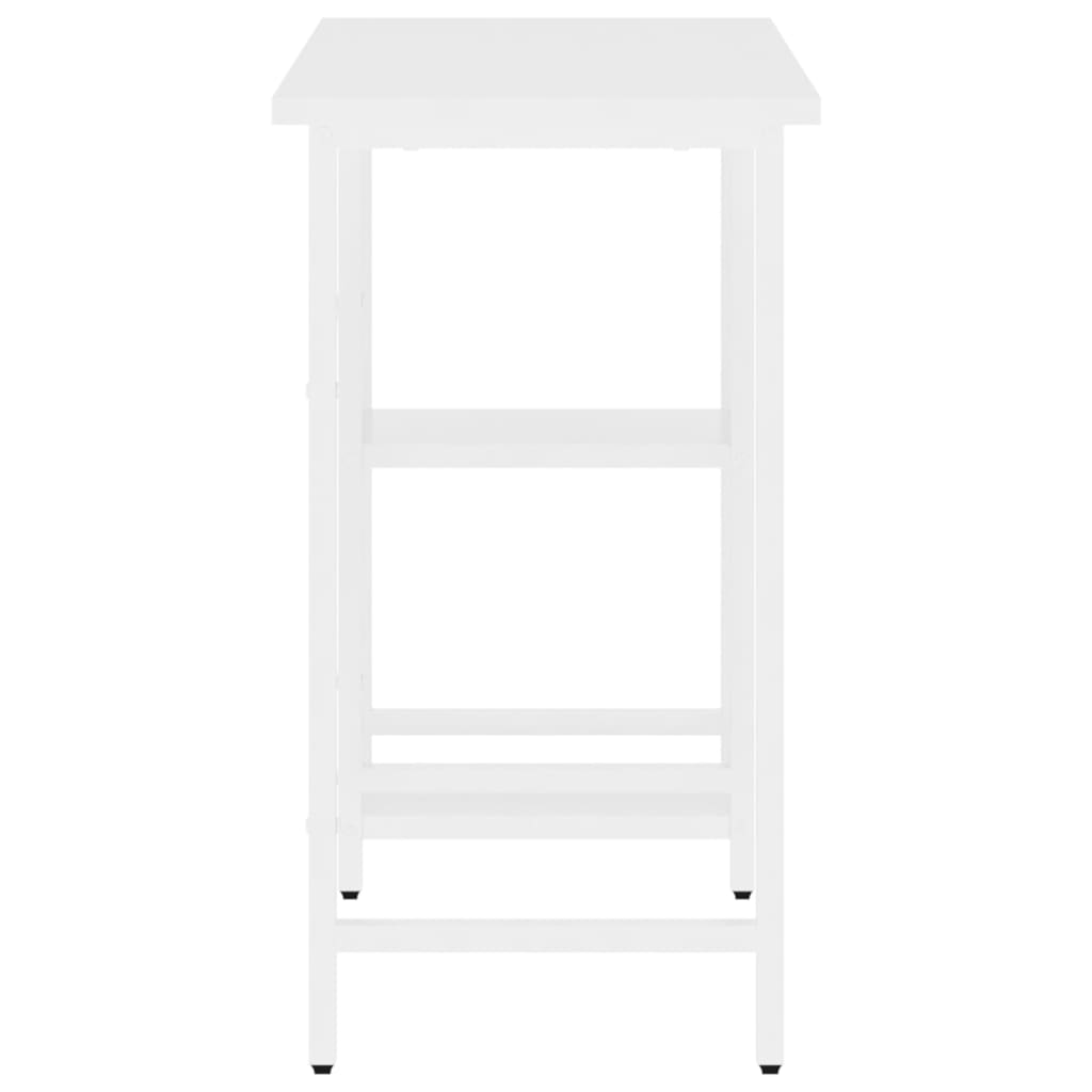 Γραφείο Υπολογιστή Λευκό 80 x 40 x 72 εκ. από MDF και Μέταλλο - PAKOBAZAAR