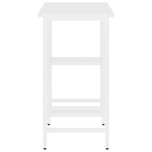 Γραφείο Υπολογιστή Λευκό 80 x 40 x 72 εκ. από MDF και Μέταλλο - PAKOBAZAAR