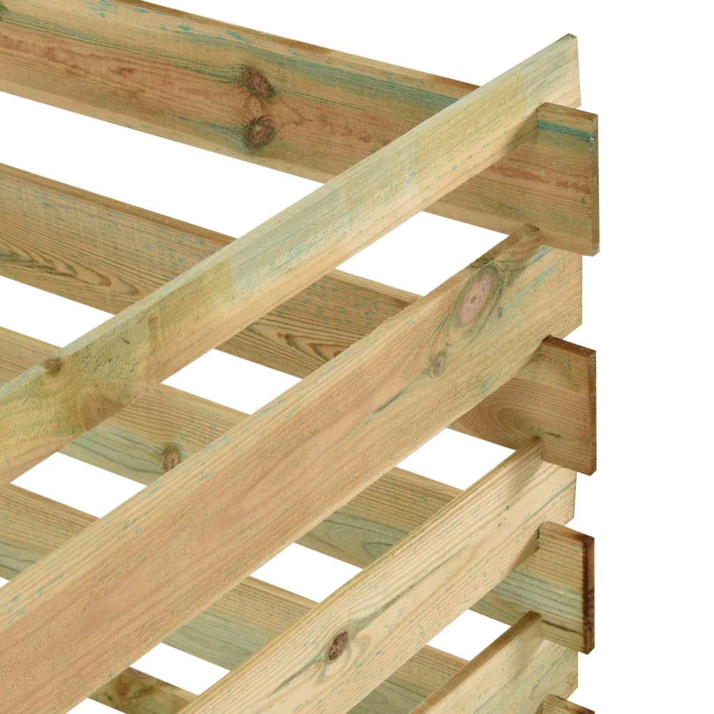 Κομποστοποιητής με Σανίδες 120x120x70 εκ. Εμποτισμ. Ξύλο Πεύκου