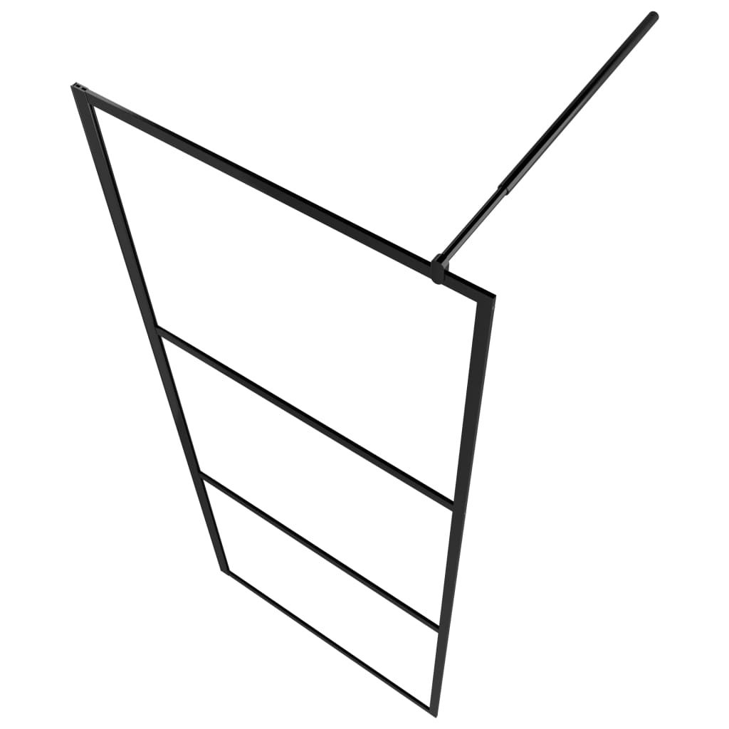 Διαχωριστικό Ντουζιέρας Μαύρο 90 x 195 εκ. Διαφανές Γυαλί ESG - PAKOBAZAAR