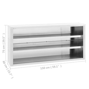 Ερμάριο Τοίχου 150 x 40 x 75 εκ. Ανοξείδωτο Ατσάλι