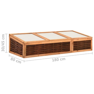 Θερμοκήπιο 180 x 80 x 45 εκ. Μασίφ Ξύλο Πεύκου και Ξύλο Ιτιάς