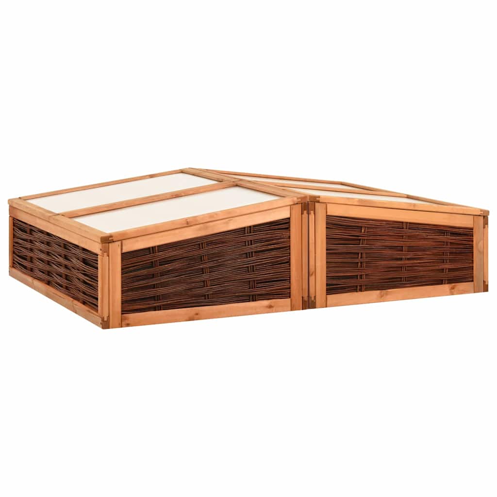 Θερμοκήπιο 240 x 80 x 45 εκ. Μασίφ Ξύλο Πεύκου και Ξύλο Ιτιάς - Pakobazaar