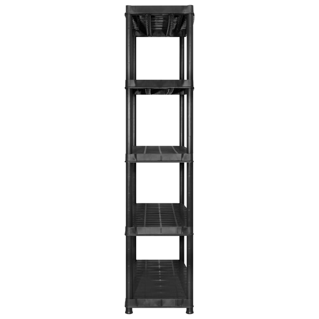 Ραφιέρα Αποθήκευσης 5 Επιπέδων Μαύρη 170 x 40 x 185 εκ Πλαστική - PAKOBAZAAR