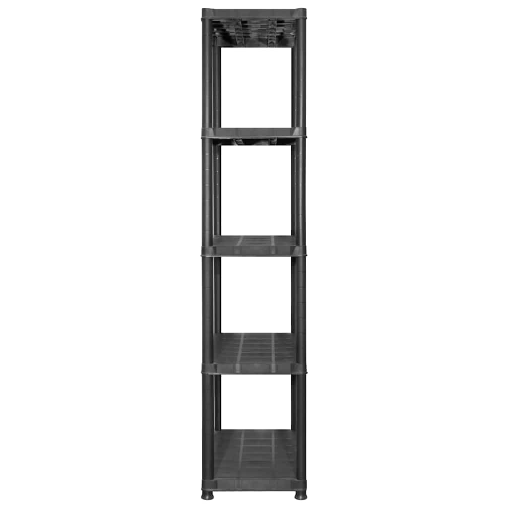 Ραφιέρα Αποθήκευσης 5 Επιπέδων Μαύρη 213x38x170 εκ. Πλαστική - PAKOBAZAAR