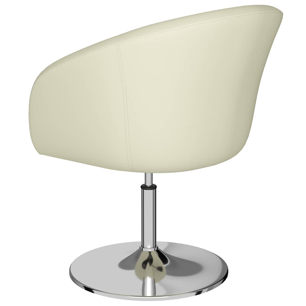 Καρέκλες Τραπεζαρίας 4 τεμ. Κρεμ από Συνθετικό Δέρμα - Pakobazaar