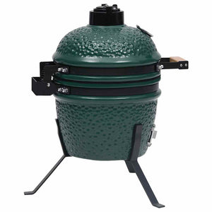 Ψησταριά Καπνιστήριο Kamado 2 σε 1 Πράσινη 56 εκ. Κεραμική