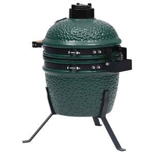 Ψησταριά Καπνιστήριο Kamado 2 σε 1 Πράσινη 56 εκ. Κεραμική