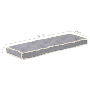 Μαξιλάρι Καναπέ Παλέτας Ανθρακί 120 x 40 x 7 εκ. - Pakobazaar