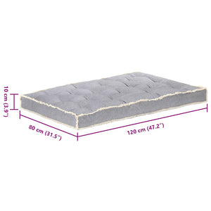 Μαξιλάρι Καναπέ Παλέτας Ανθρακί 120 x 80 x 10 εκ.