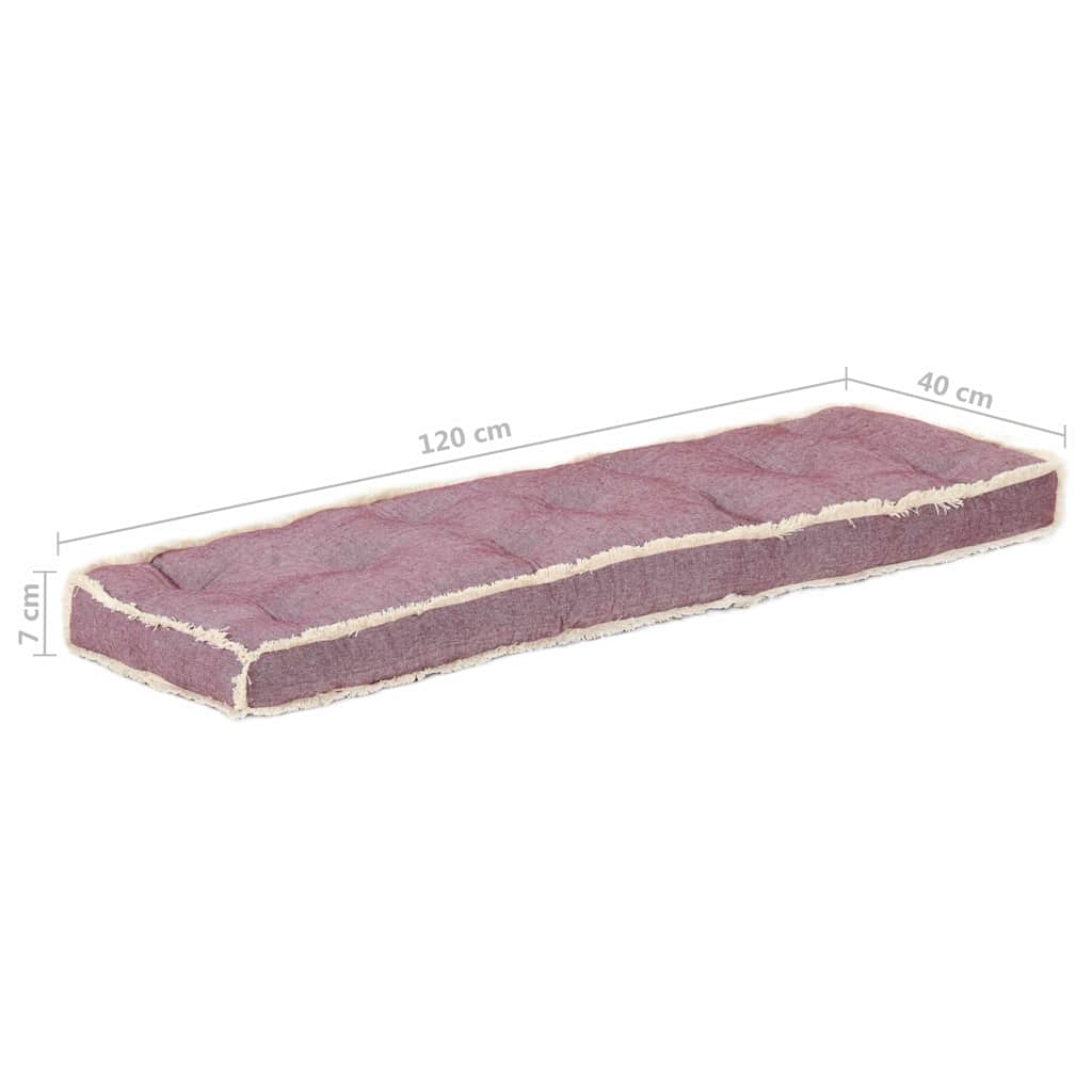 Μαξιλάρι Καναπέ Παλέτας Μπορντό 120 x 40 x 7 εκ.