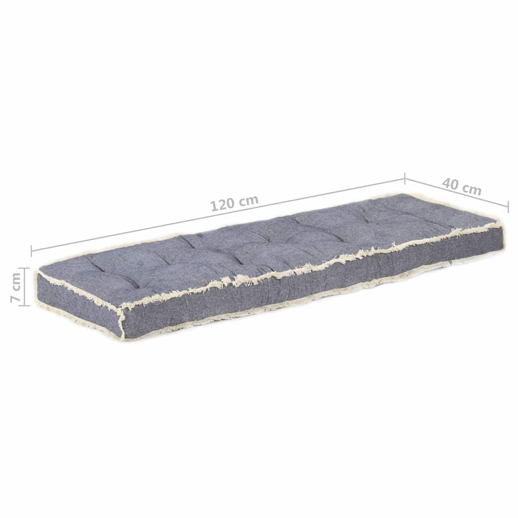 Μαξιλάρι Καναπέ Παλέτας Μπλε 120 x 40 x 7 εκ. - Pakobazaar