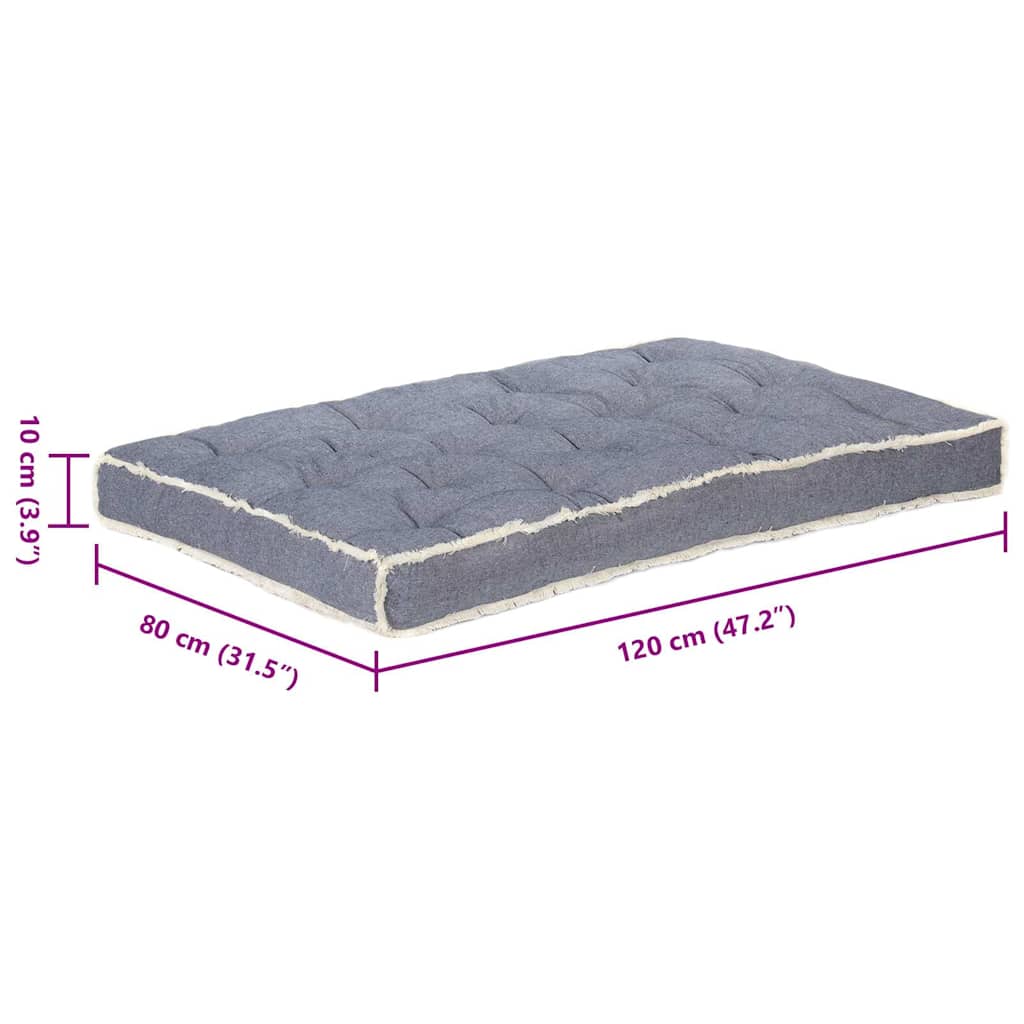 Μαξιλάρι Καναπέ Παλέτας Μπλε 120 x 80 x 10 εκ.