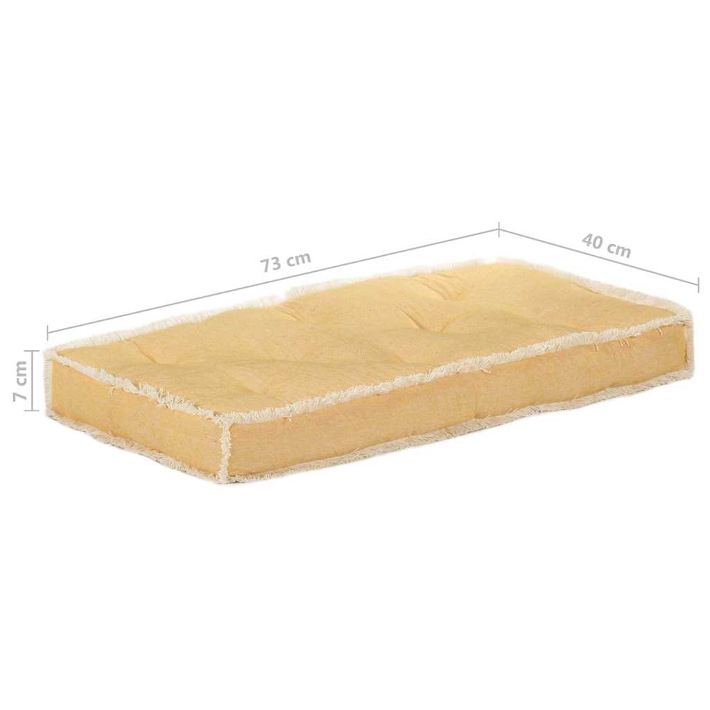 Μαξιλάρι Καναπέ Παλέτας Κίτρινο 73 x 40 x 7 εκ.