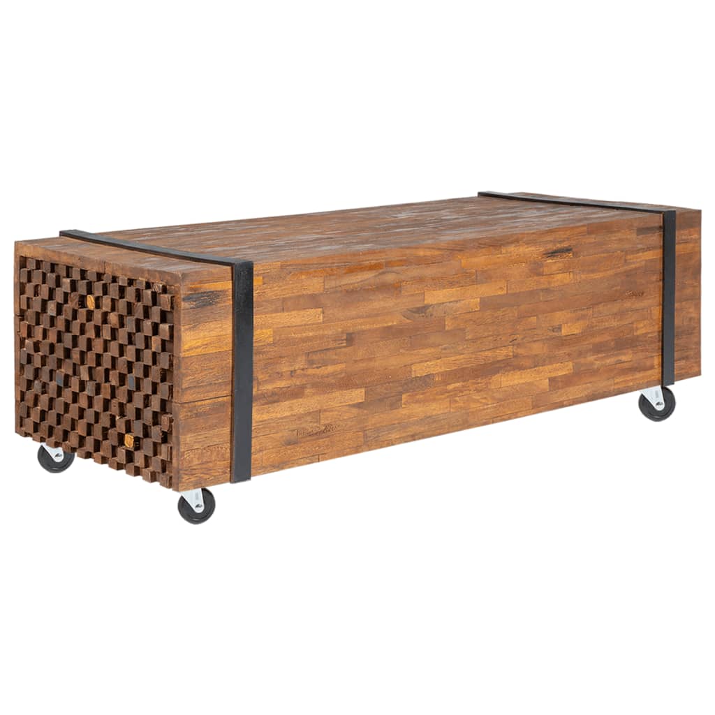 Τραπεζάκι Σαλονιού 110 x 45 x 38 εκ. από Μασίφ Ξύλο Teak - Pakobazaar