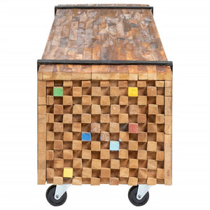 Έπιπλο Τηλεόρασης 110 x 30 x 32,5 εκ. από Μασίφ Ξύλο Teak