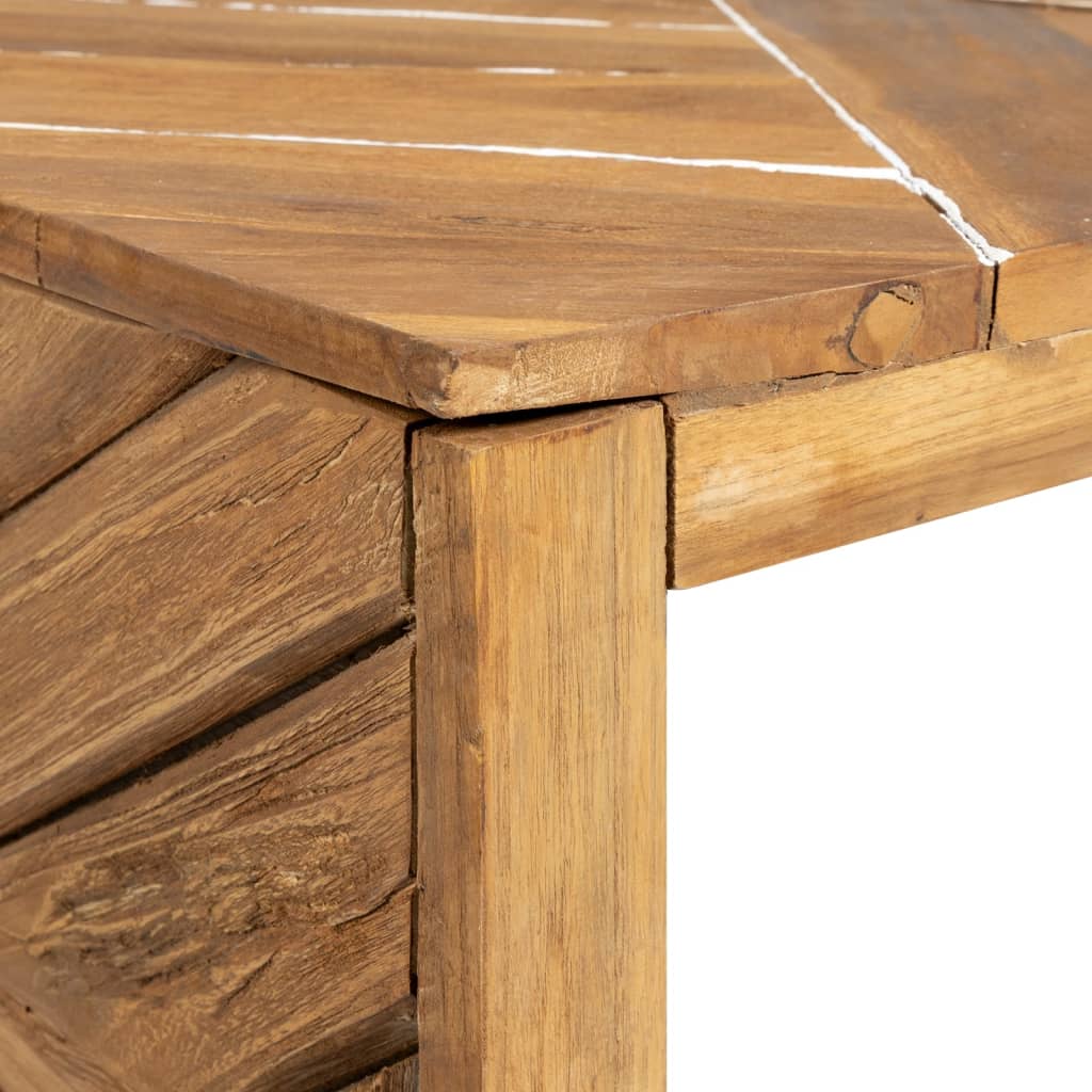 Τραπέζι Σαλονιού «Διαβρωμένο» Στιλ 110 x 35 x 38 εκ. Ξύλο Teak
