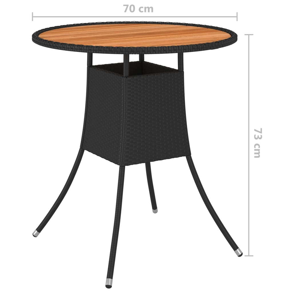 Σαλόνι Κήπου 5 Τεμαχίων Μαύρο από Συνθετικό Ρατάν με Μαξιλάρια - PAKOBAZAAR