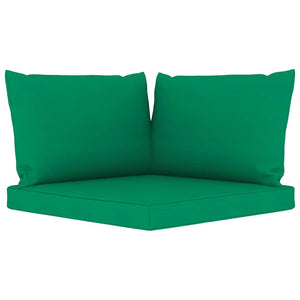 Σαλόνι Κήπου Σετ 4 Τεμαχίων με Πράσινα Μαξιλάρια