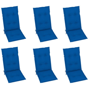 Καρέκλες Κήπου Ανακλινόμενες 6 τεμ. Ξύλο Ακακίας με Μαξιλάρια