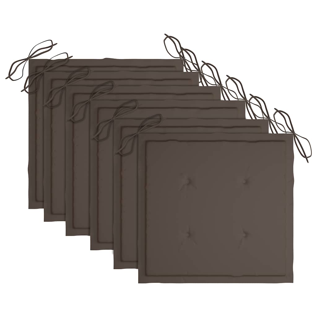 Καρέκλες Εξ. Χώρου Πτυσσόμενες 6 τεμ. Ξύλο Ακακίας & Μαξιλάρια - Pakobazaar