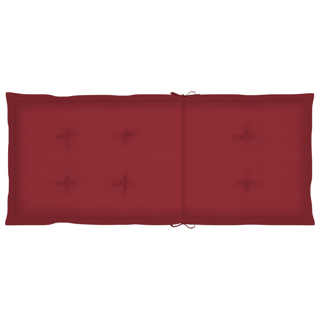 Καρέκλες Κήπου 6 τεμ. από Μασίφ Ξύλο Teak με Μπορντό Μαξιλάρια - PAKOBAZAAR