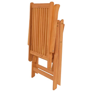 Καρέκλες Κήπου 6 τεμ. Μασίφ Ξύλο Teak με Κόκκινα Καρό Μαξιλάρια - Pakobazaar