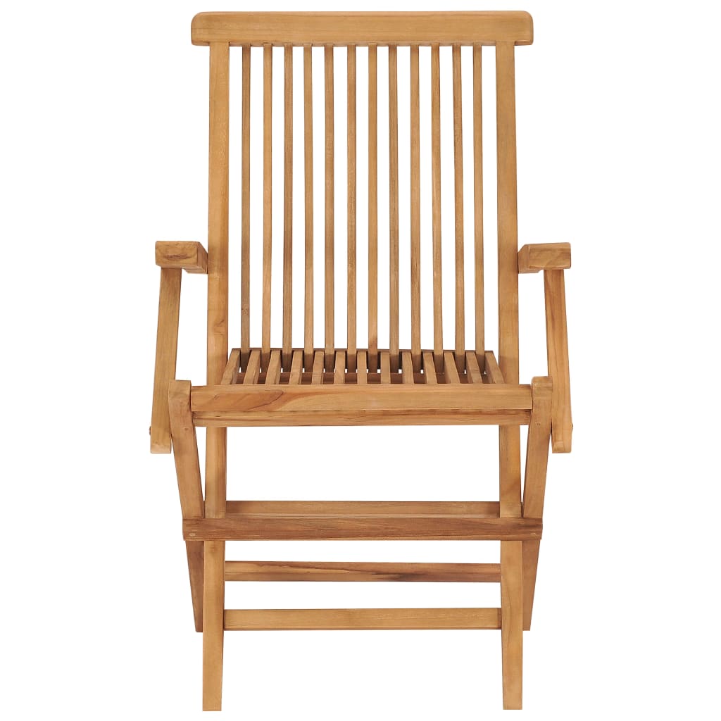 Καρέκλες Κήπου 4 τεμ. από Μασίφ Ξύλο Teak με Ανθρακί Μαξιλάρια - PAKOBAZAAR