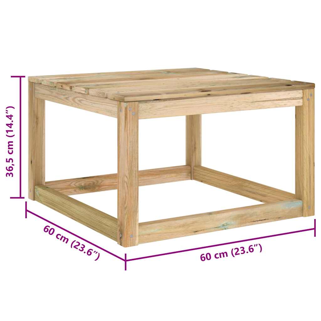 Τραπέζια Κήπου Παλέτες 2 Τεμ. Καφέ 60x60x36,5εκ Εμπ Ξύλο Πεύκου