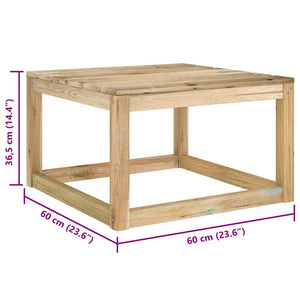 Τραπέζια Κήπου Παλέτες 2 Τεμ. Καφέ 60x60x36,5εκ Εμπ Ξύλο Πεύκου