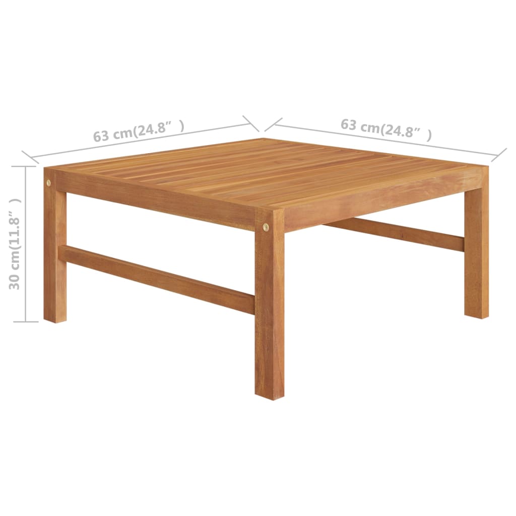Τραπέζι Κήπου 63 x 63 x 30 εκ. από Μασίφ Ξύλο Teak