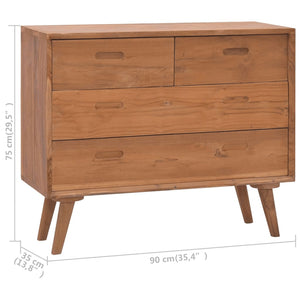 Συρταριέρα 90 x 35 x 75 εκ. από Μασίφ Ξύλο Teak