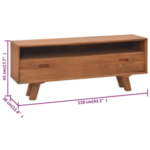 Έπιπλο Τηλεόρασης 110 x 30 x 45 εκ. από Μασίφ Ξύλο Teak - Pakobazaar