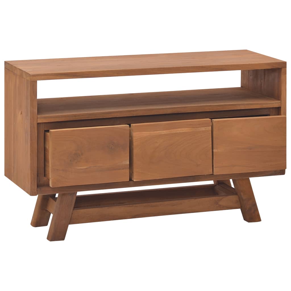 Έπιπλο Τηλεόρασης 80 x 30 x 50 εκ. από Μασίφ Ξύλο Teak