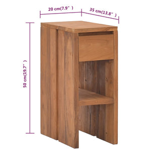 Κομοδίνο 20 x 35 x 50 εκ. από Μασίφ Ξύλο Teak - Pakobazaar