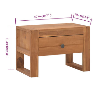 Κομοδίνο 50 x 30 x 35 εκ. από Μασίφ Ξύλο Teak - Pakobazaar