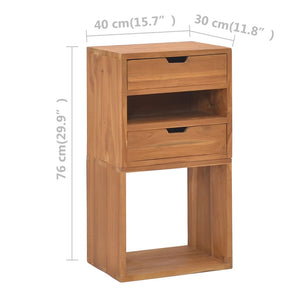 Κομοδίνο 40 x 30 x 76 εκ. από Μασίφ Ξύλο Teak - Pakobazaar