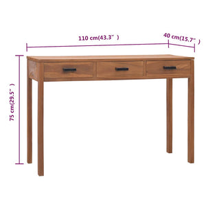 Γραφείο 110x40x75 εκ. από Μασίφ Ξύλο Teak