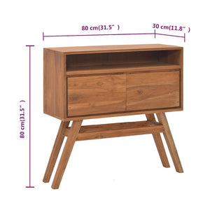 Τραπέζι Κονσόλα 80 x 30 x 80 εκ. από Μασίφ Ξύλο Teak - Pakobazaar