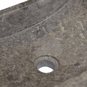 Νιπτήρας Γυαλιστερό Γκρι 45 x 30 x 12 εκ. Μαρμάρινος - PAKOBAZAAR
