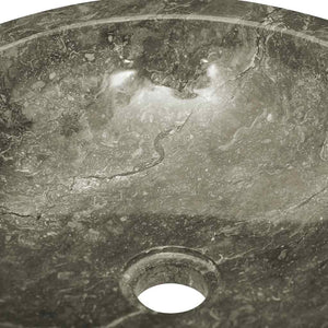 Νιπτήρας Γκρι Ø40x12 εκ. Μαρμάρινος - PAKOBAZAAR