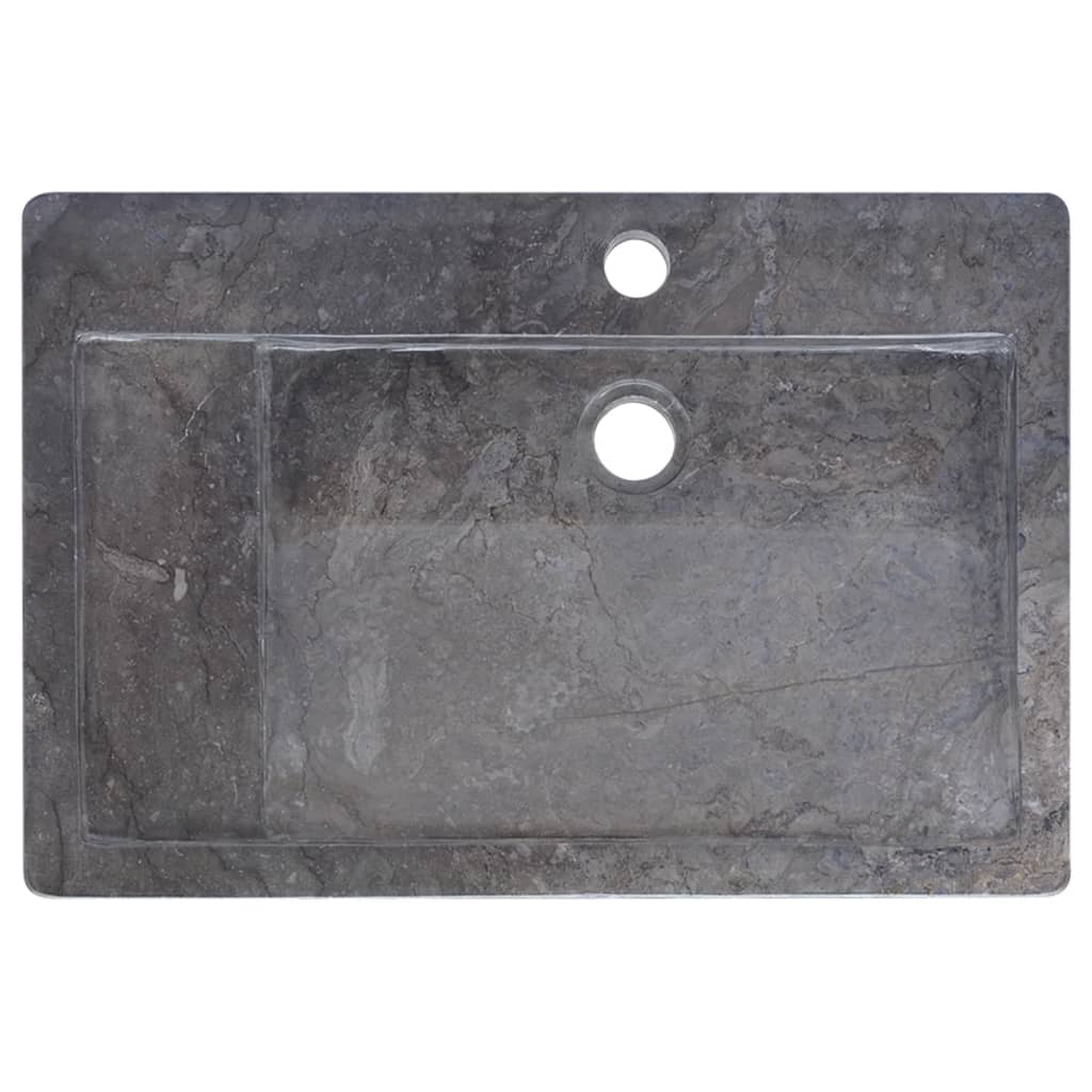 Νιπτήρας Μαύρος 58 x 39 x 10 εκ. Μαρμάρινος - PAKOBAZAAR