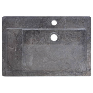 Νιπτήρας Μαύρος 58 x 39 x 10 εκ. Μαρμάρινος - PAKOBAZAAR